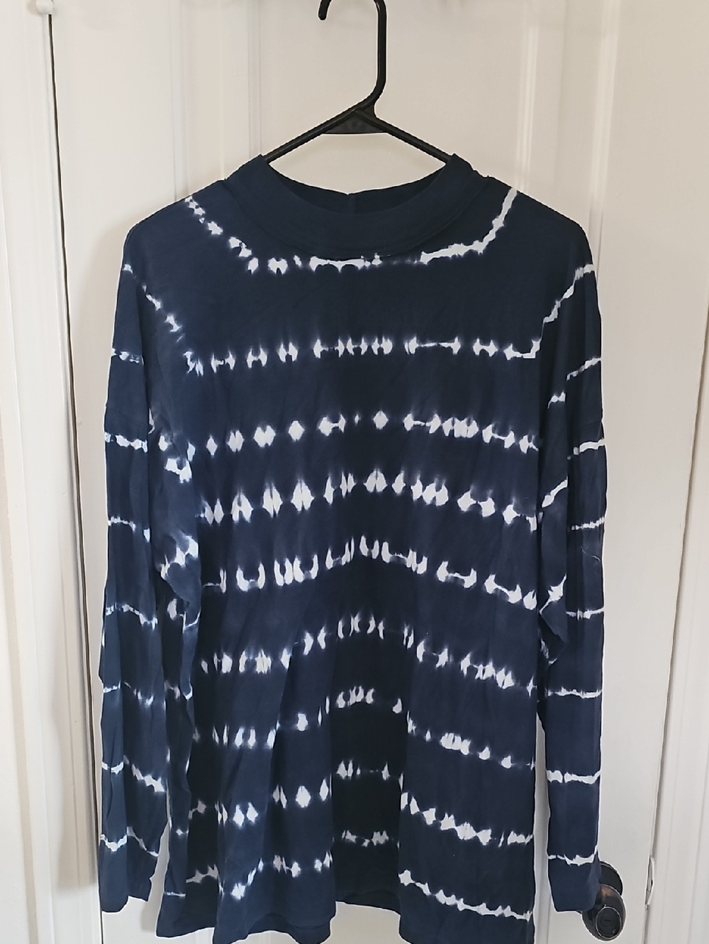 We The Free Navy and White Tie-Dye Pullover